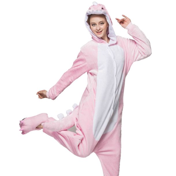 Pink Dinosaur Adult Onesie - Onesie Love Unisex Adult and Kids Animal ...