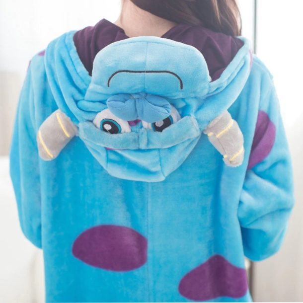 Blue Furry Monster Onesie – Mens and Womens Onesie - Image 2