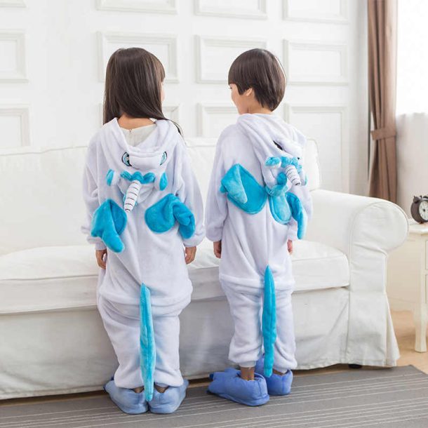 Blue Unicorn Kids Onesie - Image 2