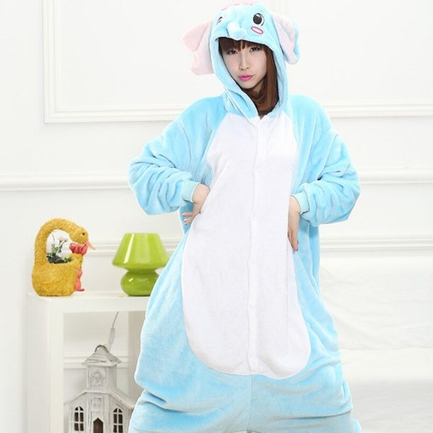 Elephant Mens and Womens Animal Onesie