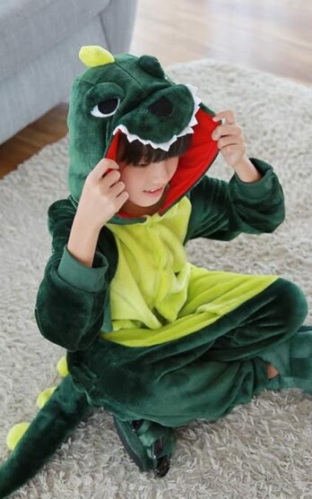 Green Dinosaur onesie kids