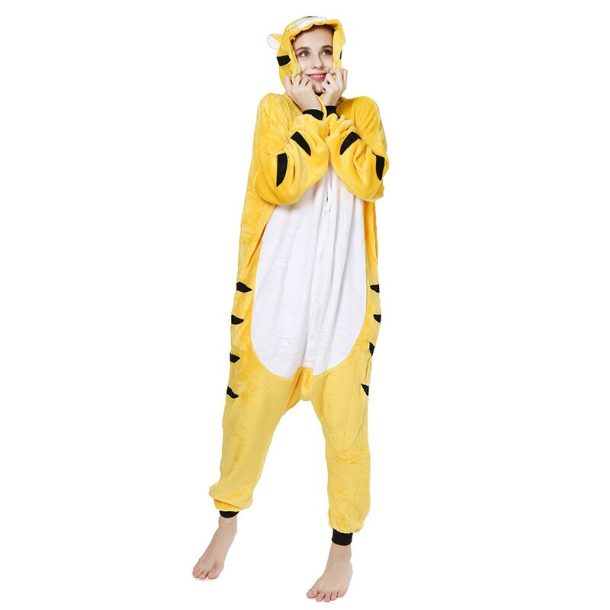 Yellow Tiger Mens and Womens Animal Onesie