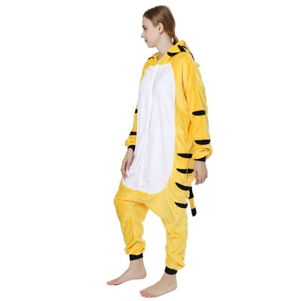 Yellow Tiger Mens and Womens Animal Onesie - Image 2