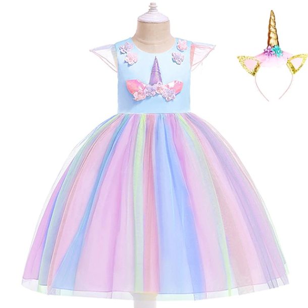 Blue unicorn dress