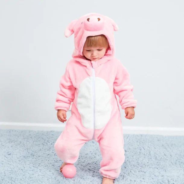 BABY PINK PIG ONESIE