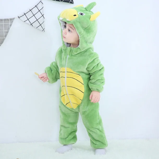 GREEN DINOSAUR ONESIE