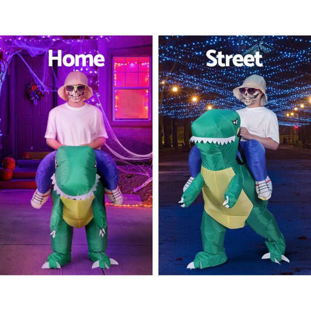 Inflatable Dinosaur Costume Adult Suit Blow Up Party Fancy Dress Halloween Cosplay - Image 6