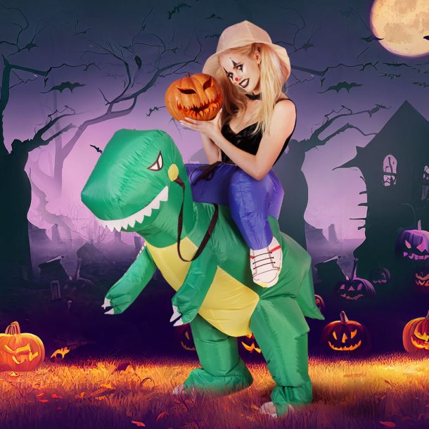 Inflatable Dinosaur Costume Adult Suit Blow Up Party Fancy Dress Halloween Cosplay - Image 8