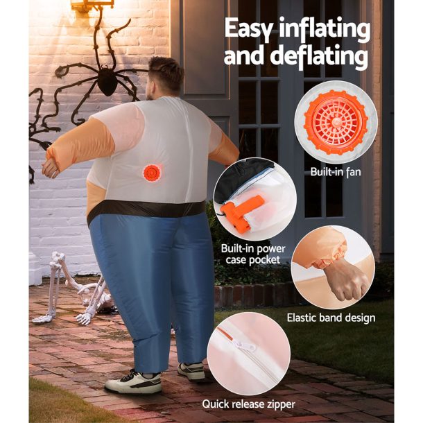 Inflatable Samson Costume Adult Suit Blow Up Party Fancy Dress Halloween Cosplay - Image 7